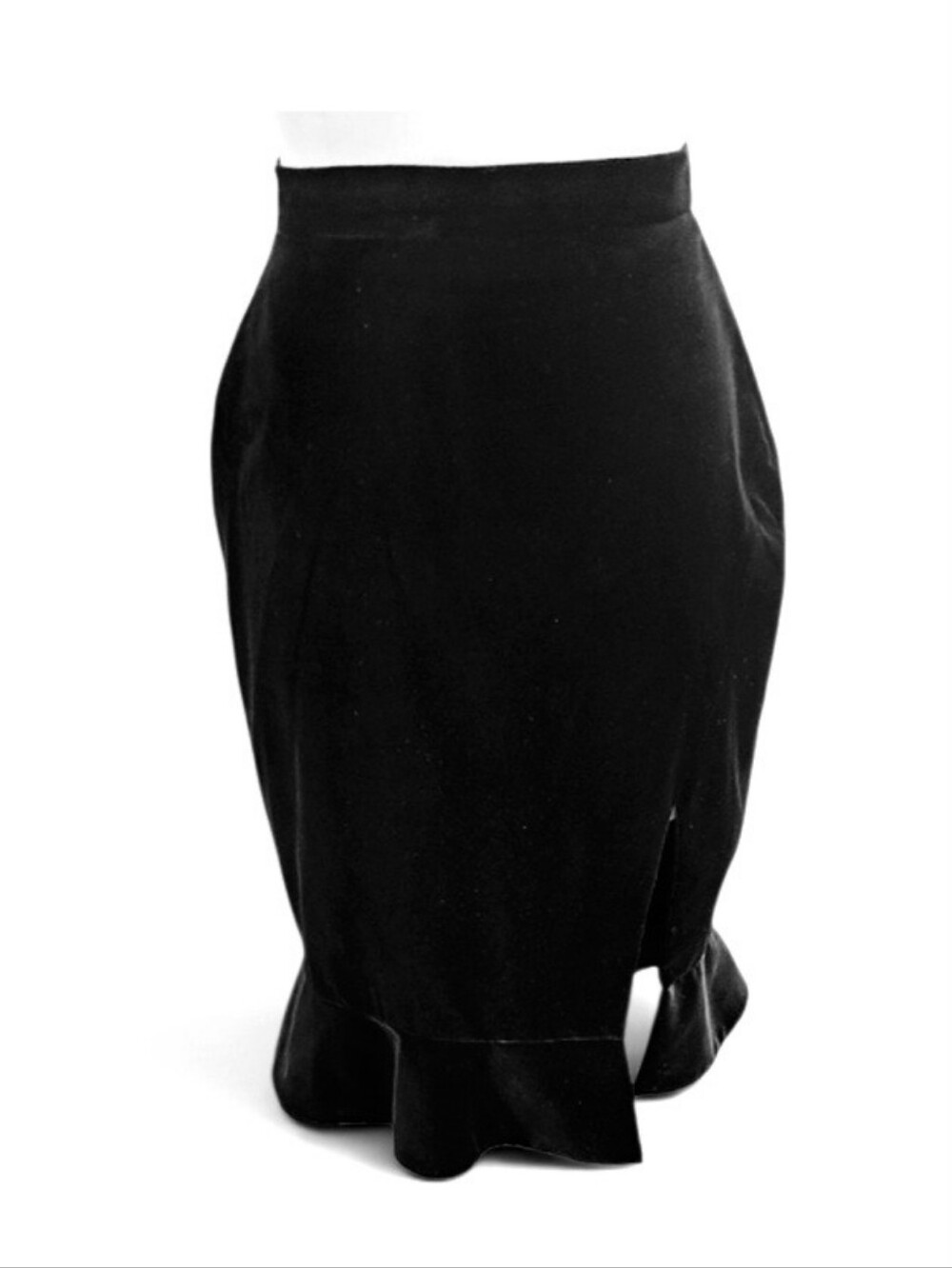 ALTUZARRA Black Velvet Knee-Length Skirt - US 8 - FR40